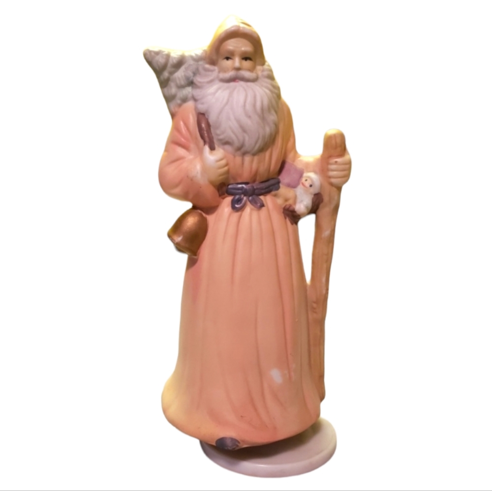 Vtg Santa Rotating Music Box "12 Days Christmas"